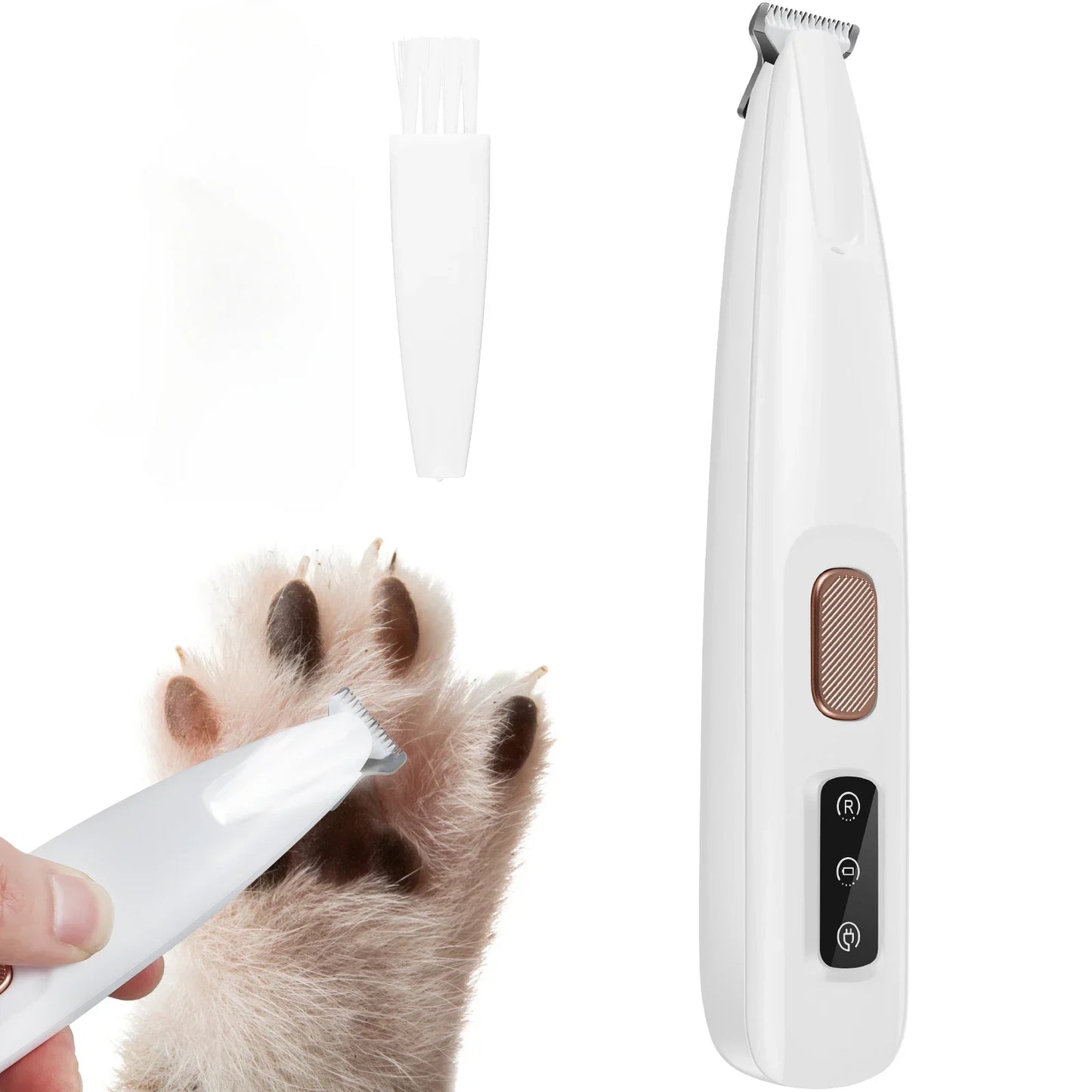 Waterproof Dog Paw Trimmer with LED Light 18mm Blade - No Furs Given