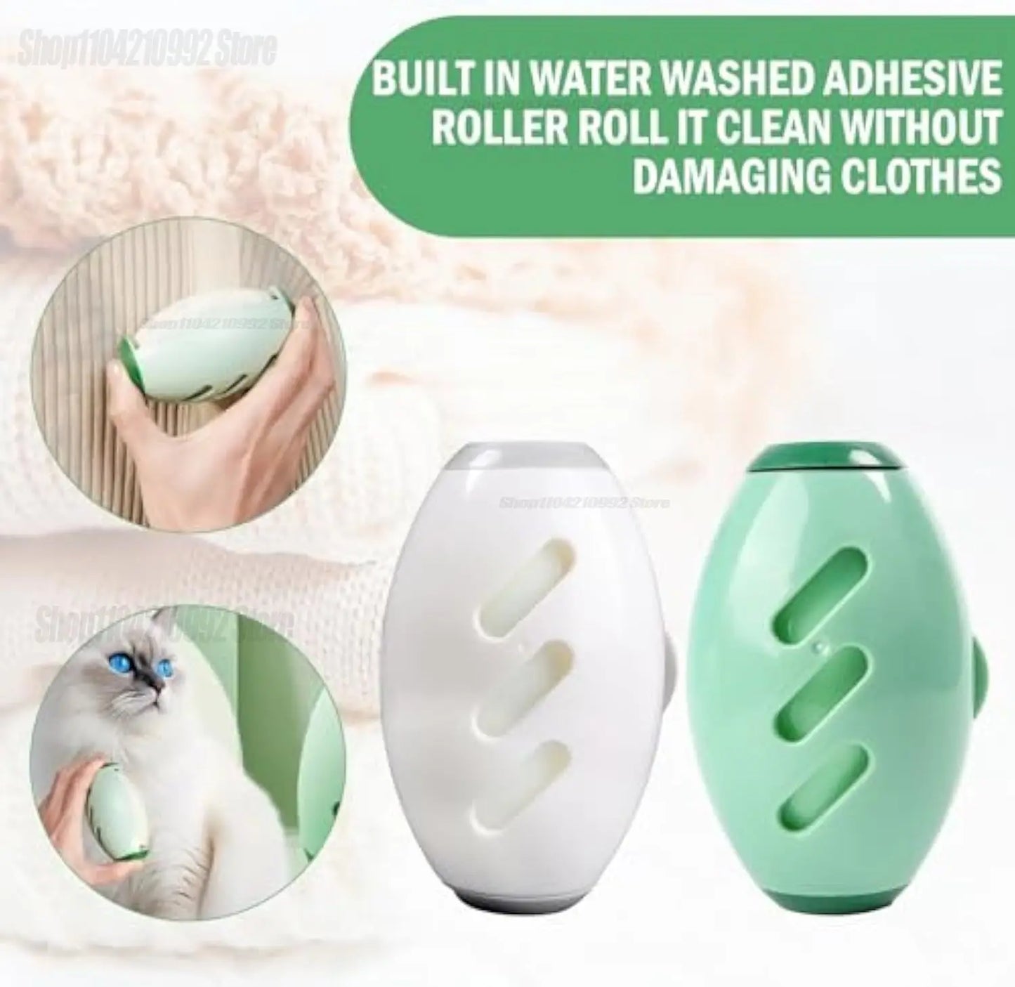 Washable Pet Hair & Lint Remover Roller for Clothes - No Furs Given