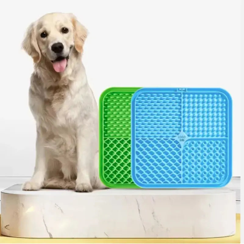 Silicone Dog Lick Mat for Bathing Distraction & Slow Feeding - No Furs Given
