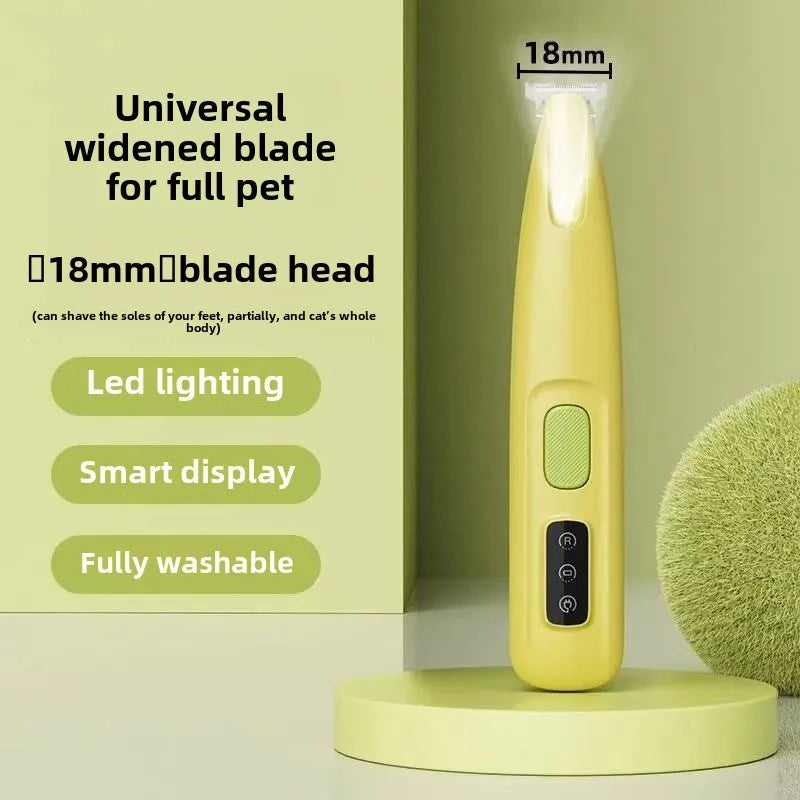Waterproof Dog Paw Trimmer with LED Light 18mm Blade - No Furs Given