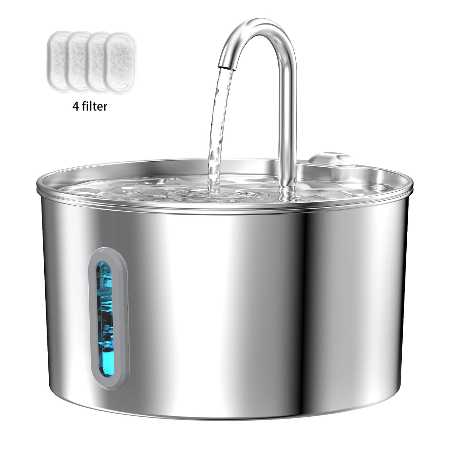 2.2L Stainless Steel Automatic Pet Water Fountain - No Furs Given