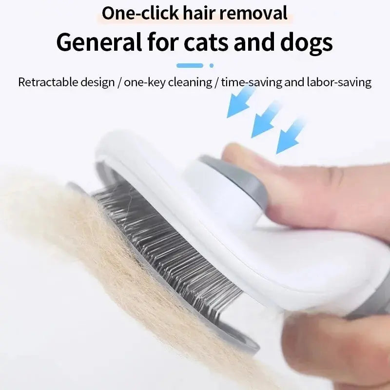 Self-Cleaning Slicker Brush for Cats and Dogs - No Furs Given