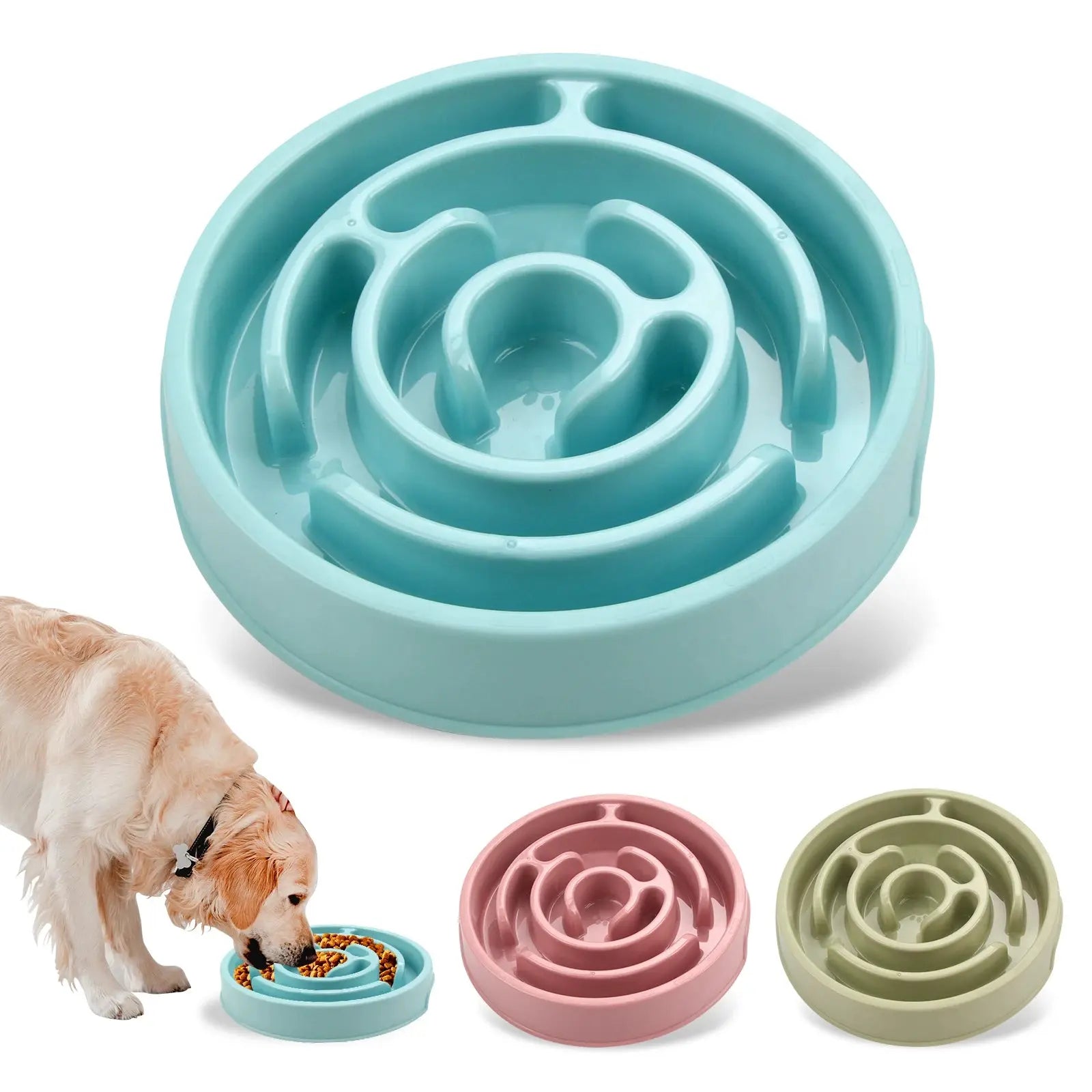 Non-Slip Anti-Gulping Slow Feeder Bowl for Dogs - No Furs Given