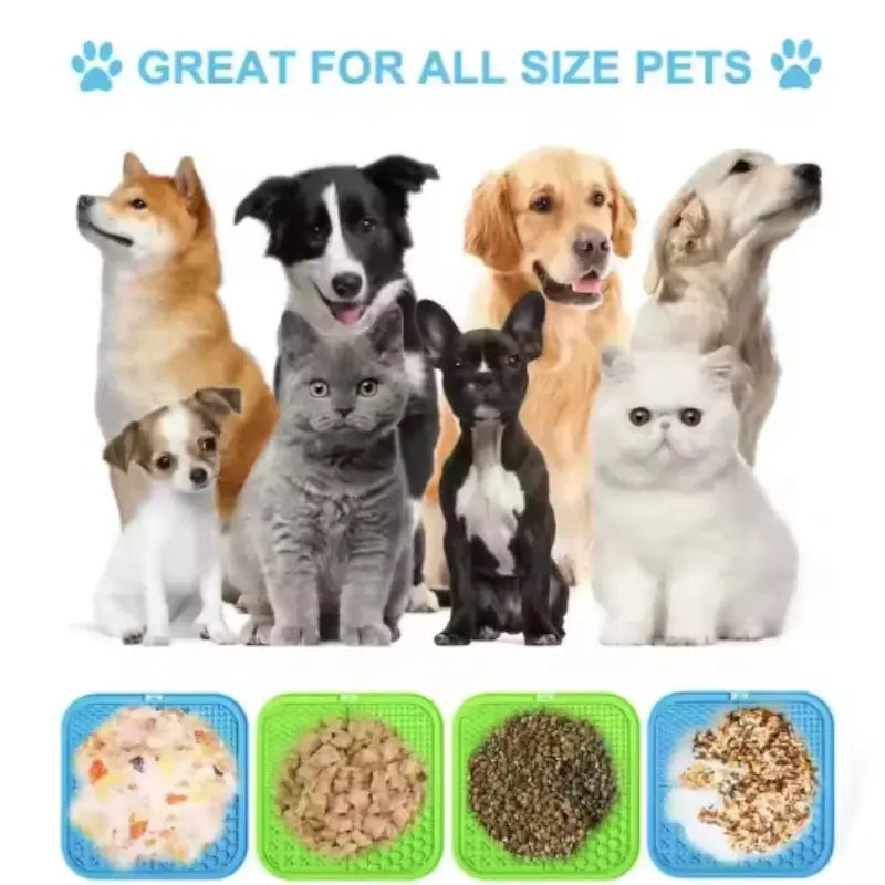 Silicone Dog Lick Mat for Bathing Distraction & Slow Feeding - No Furs Given