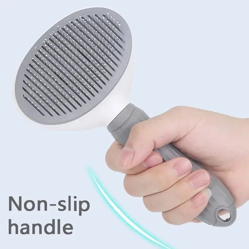 Self-Cleaning Slicker Brush for Cats and Dogs - No Furs Given