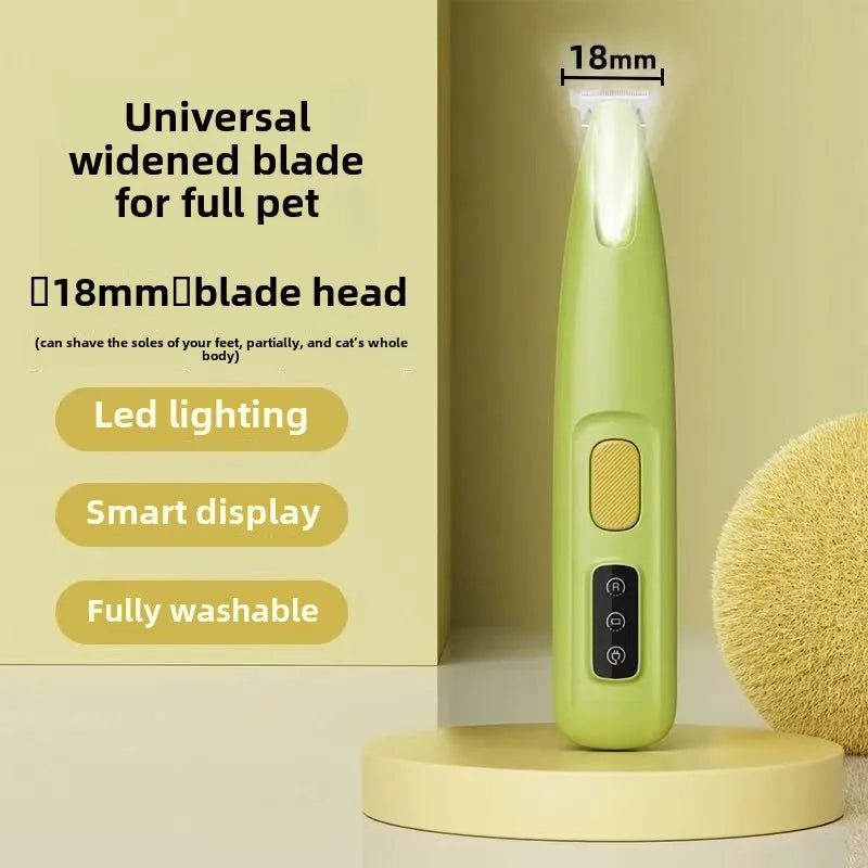 Waterproof Dog Paw Trimmer with LED Light 18mm Blade - No Furs Given
