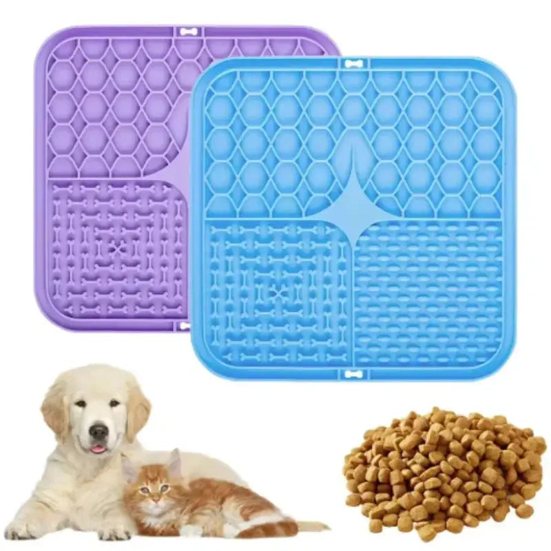 Silicone Dog Lick Mat for Bathing Distraction & Slow Feeding - No Furs Given
